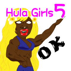 [LINEスタンプ] Hula Girls5 全力編の画像（メイン）