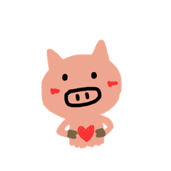 [LINEスタンプ] happy cute pig