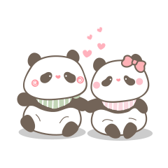 [LINEスタンプ] Taki and Ari Lovely Pandas