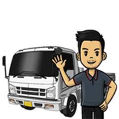 [LINEスタンプ] SLIDE ON Truck Thailand