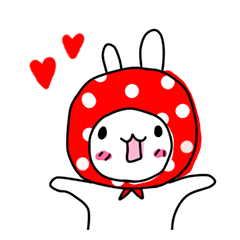 [LINEスタンプ] Red Riding Hood - Rabbit