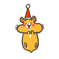 [LINEスタンプ] Childish mouse's christmas_Colabing