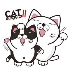 [LINEスタンプ] Black Cat Love Show 2 (English)