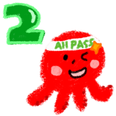 [LINEスタンプ] Octopus's college daily life 2