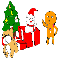 [LINEスタンプ] fat mouse and soft rabbit bring x'mas