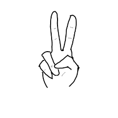 [LINEスタンプ] finger and finger