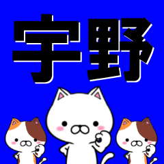 [LINEスタンプ] 超★宇野(うの・ウノ)なネコ